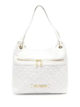 Love Moschino: Белая сумка-шоппер 