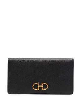 Salvatore Ferragamo: Чёрный кошелёк  Gancini