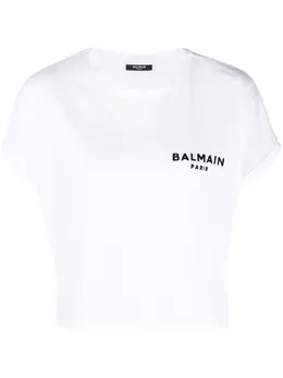 Balmain: Футболка с принтом