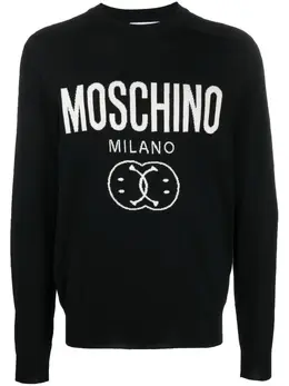 Moschino: Свитер с принтом