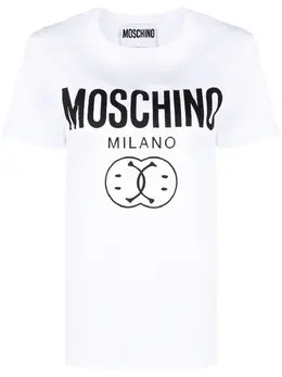 Moschino: Футболка  Smiley с принтом