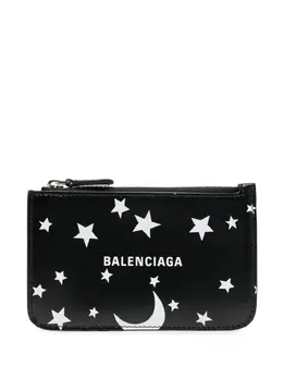 Balenciaga: Чёрный картхолдер Cash