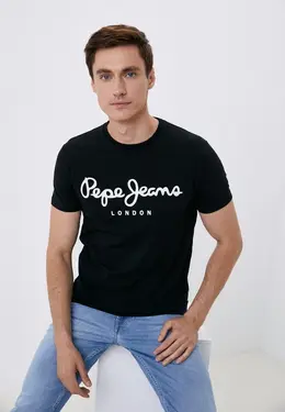 Pepe Jeans: Чёрная футболка