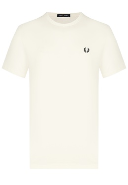 FRED PERRY: Белая футболка 