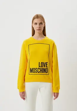 Love Moschino: Жёлтый свитшот