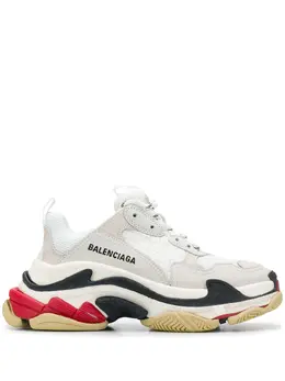 Balenciaga: Чёрные кроссовки  Triple S