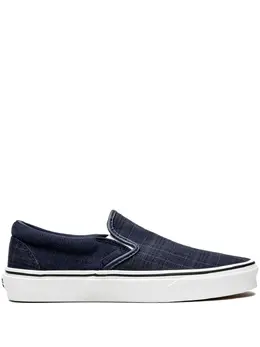 Vans: Голубые кроссовки  Classic Slip On