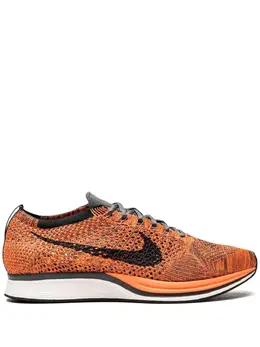 Nike: Оранжевые кроссовки Flyknit Racer