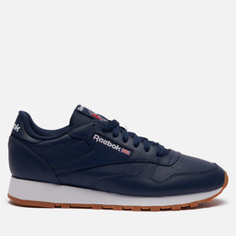 Reebok: Синие кроссовки  Classic Leather