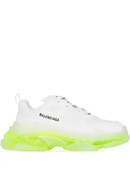 Balenciaga: Белые кроссовки Triple S Clear Sole