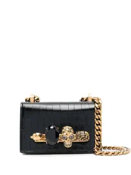 Alexander McQueen: Чёрная сумка  Jewelled Satchel