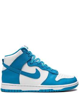 Nike: Голубые кроссовки  Dunk High
