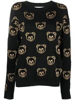 Moschino: Трикотажный свитер Teddy Bear