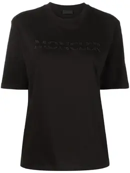 Moncler: Чёрная футболка 