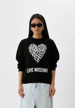 Love Moschino: Чёрный свитшот 