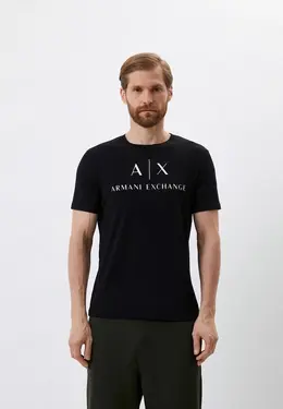 Armani Exchange: Чёрная футболка 