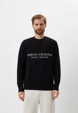 Armani Exchange: Чёрный свитшот