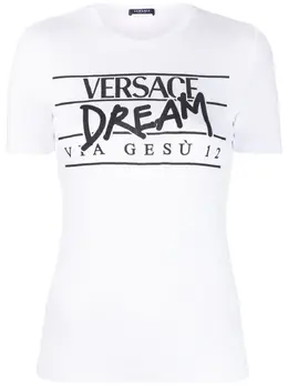 Versace: Футболка с принтом 