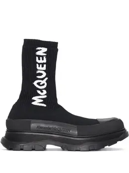 Alexander McQueen: Чёрные ботинки  Tread