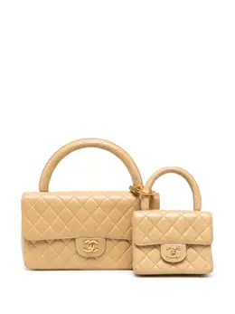 Chanel Pre-Owned: Бежевая сумка 