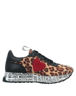 LOVE MOSCHINO: Бежевые кроссовки 