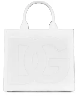 Dolce & Gabbana: Белая сумка-шоппер  DG