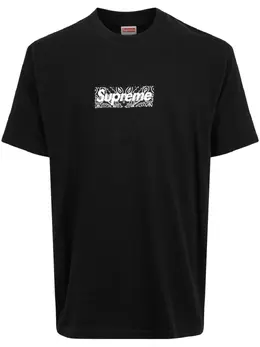 Supreme: Чёрная футболка Box Logo