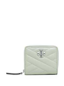 Tory Burch: Зелёный кошелёк  Kira Chevron