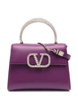 Valentino Garavani: Фиолетовая сумка-шоппер 