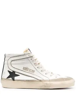 Golden Goose: Белые кроссовки  Slide