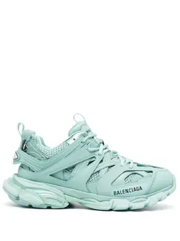 Balenciaga: Голубые кроссовки Track