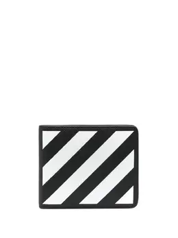 Off-White: Картхолдер Diag Stripe в полоску