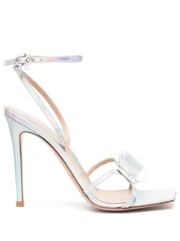Gianvito Rossi: Серебристые туфли 