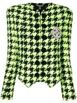 Balmain: Твидовая куртка 