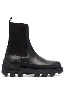 Moncler: Чёрные ботинки 