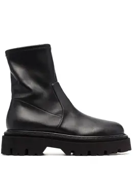 Casadei: Чёрные ботинки 