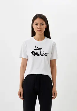 Love Moschino: Белая футболка 