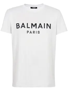 Balmain: Футболка с принтом