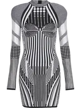 Balmain: Трикотажное платье