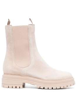 Gianvito Rossi: Бежевые ботинки  Chester