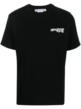 Off-White: Футболка с принтом 