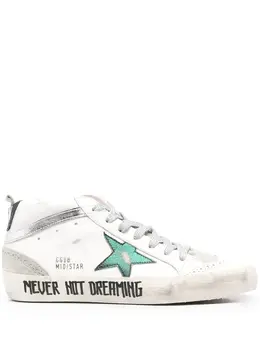 Golden Goose: Белые кроссовки  Mid Star