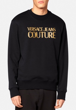 VERSACE JEANS COUTURE: Чёрный свитшот 