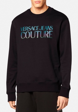 VERSACE JEANS COUTURE: Чёрный свитшот 