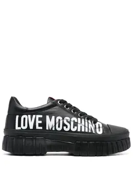 Love Moschino: Чёрные кроссовки 