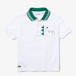 Lacoste: Белое поло 