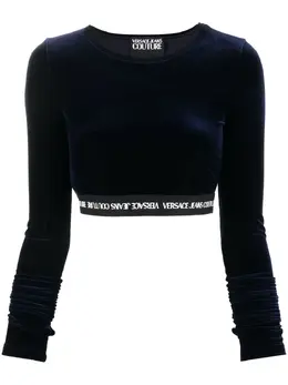 Versace Jeans Couture: Синий топ 