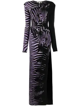 Roberto Cavalli: Платье с принтом зебры 