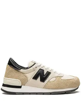 New Balance: Бежевые кроссовки  990