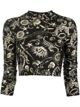 Philipp Plein: Футболка с принтом 